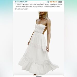 White Backless Dress